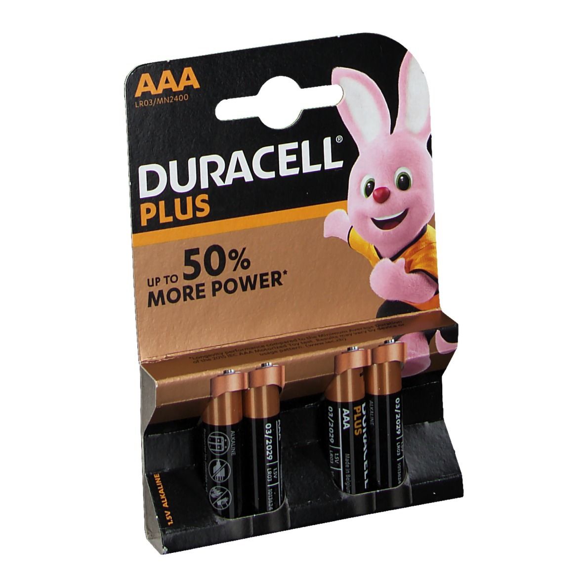 Duracell Noir Et Orange Pack De 4 Piles Alcalines Plus Mn2400 Aaa 1,5 V - Image 2