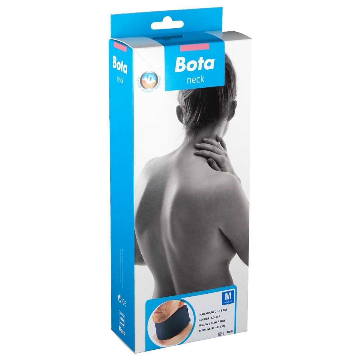 Bota Collier Cervical Modèle C Hauteur 8 Bleu M Bandage(S) 1 pc(s)