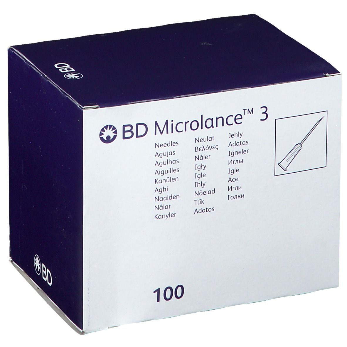 BD Microlance 3 Épingle 21G 5/8 RB 0.8x16 mm Vert Canule 100 pc(s)