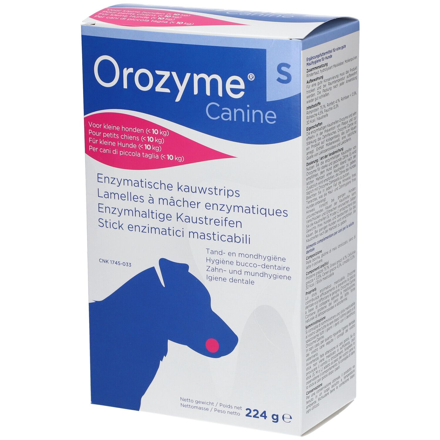 OROZYME® Canine S Lamelles à mâcher enzymatiques chien <10 kg 224 g Bande(S)