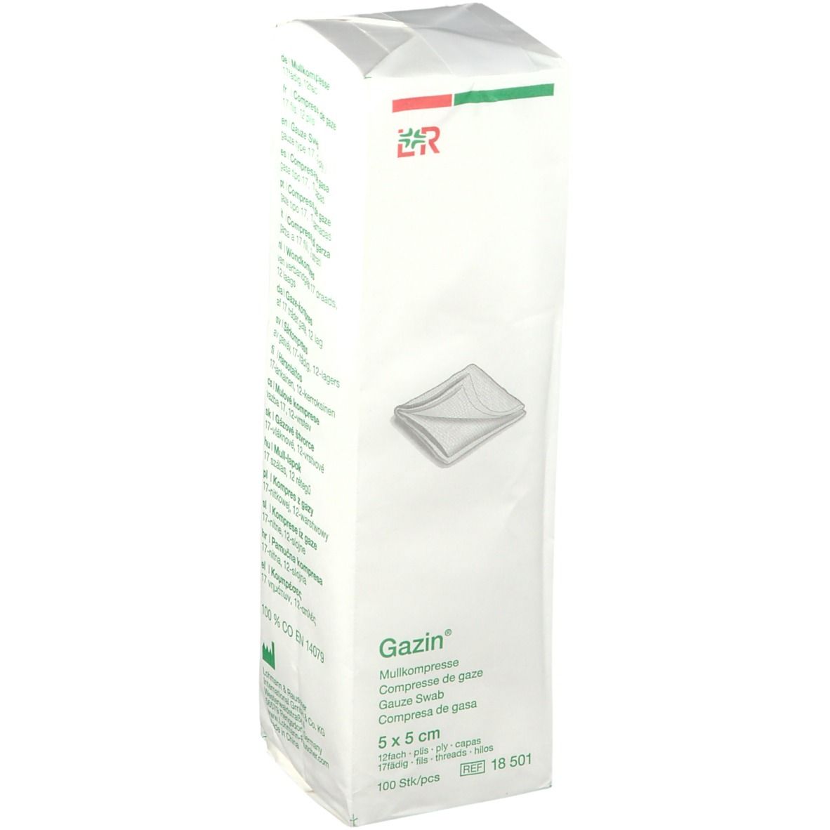 Gazin Compresse de Gaze 5 x 5cm 18501 Compresses 100 pc(s)