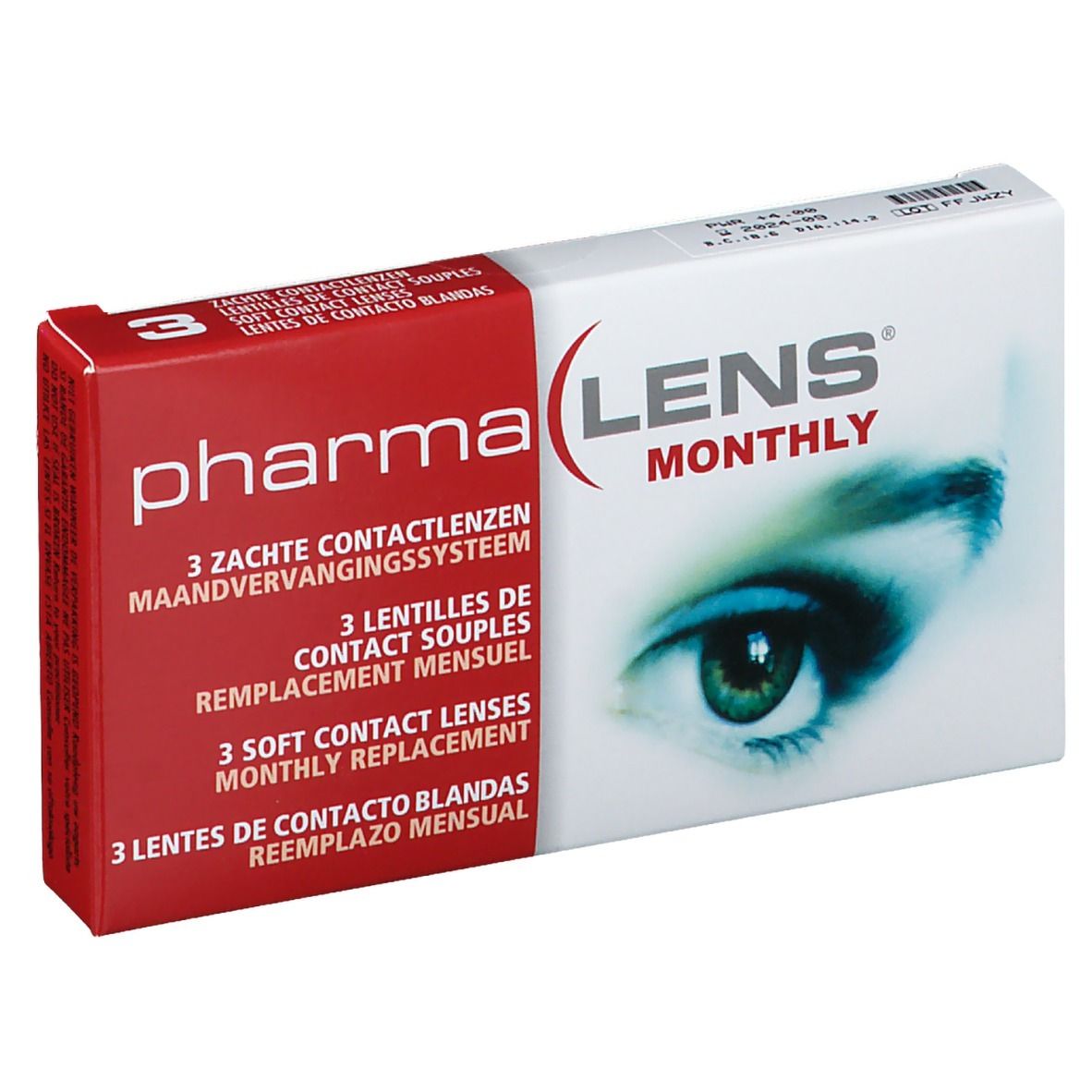 pharmaLENS® MONTHLY Lentilles +4.00 3 pc(s) Lentilles De Contact