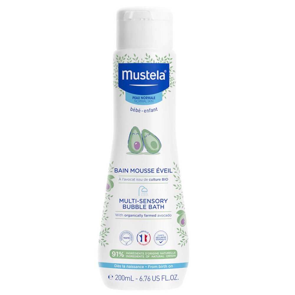 mustela® Bébé Enfant Bain Mousse Éveil à l'Avocat BIO Peau Normale De 200 ml