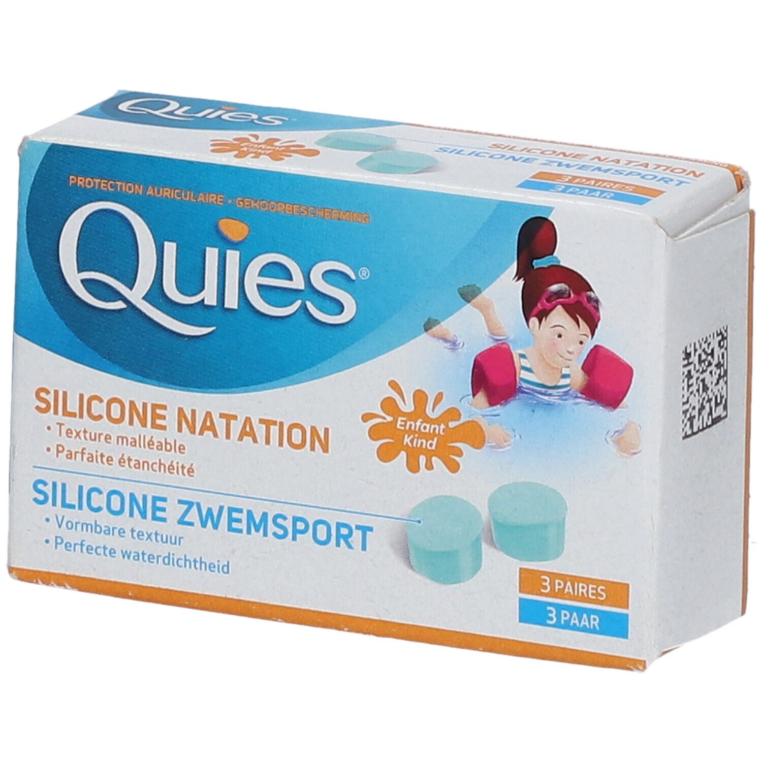 Quies Protection Auditive Silicone Natation Pour Enfants Bouchons D'Oreille 1 pc(s)