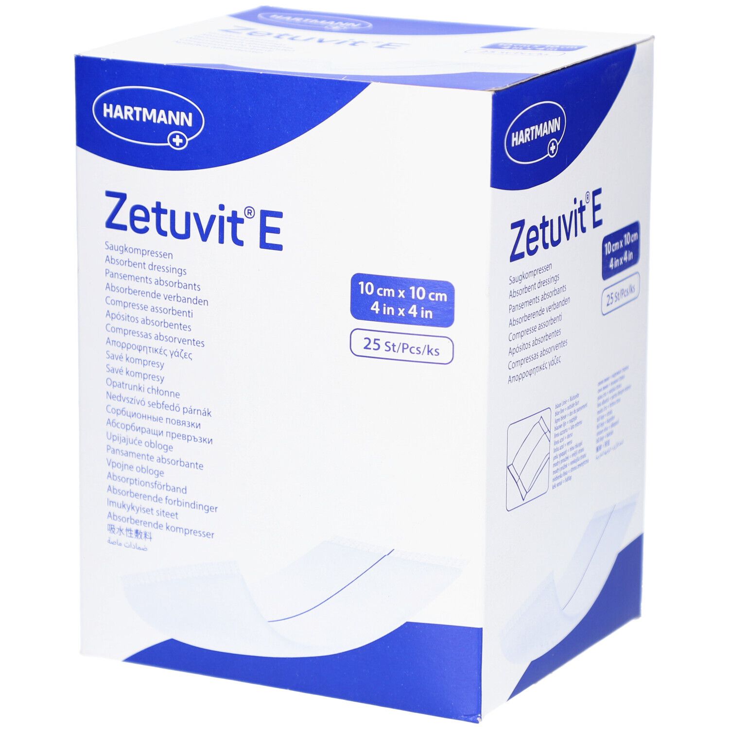 Hartmann Zetuvit E Stérile 10 x 10cm 413770 Compresses 25 pc(s)