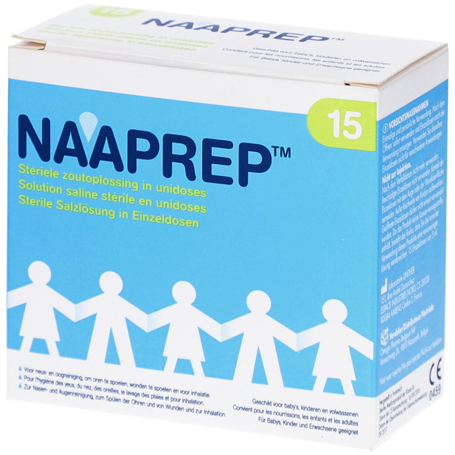 Naaprep Sérum Physiologique 15x5 ml Pipette(S) Unidose(S)