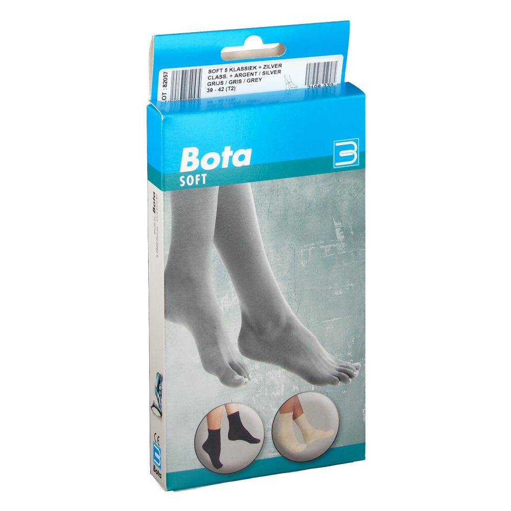 Bota Soft 5 Chaussettes Classiques avec fibre d'argent gris Taille 2 pc(s)