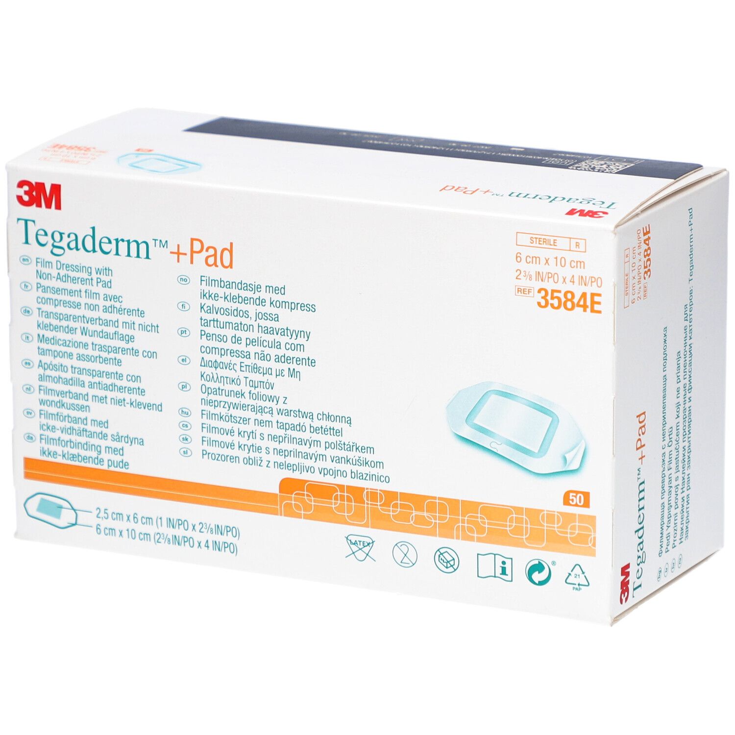 3M Tegaderm + Pad 6 x 10 cm 50 pc(s) Pansement(S)