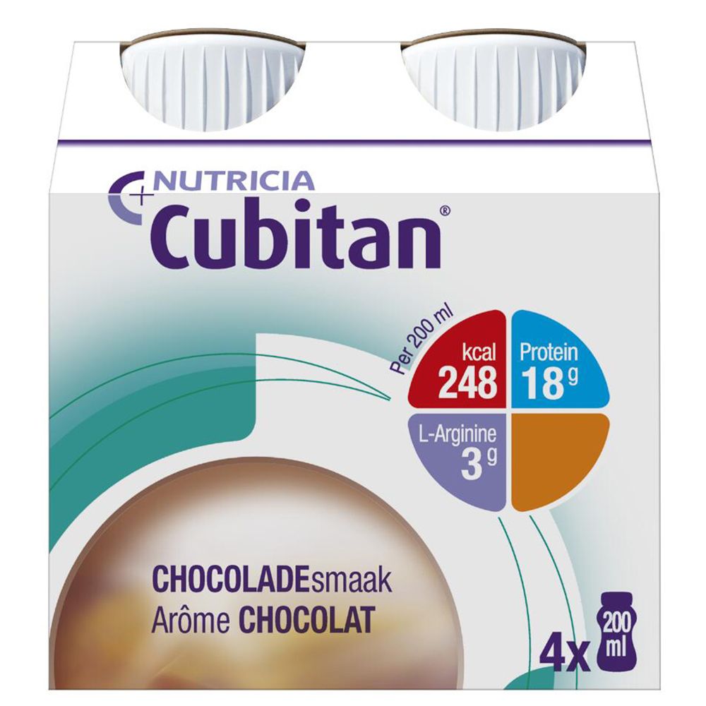 Cubitan Chocolat Nourriture Liquide 4x200 ml