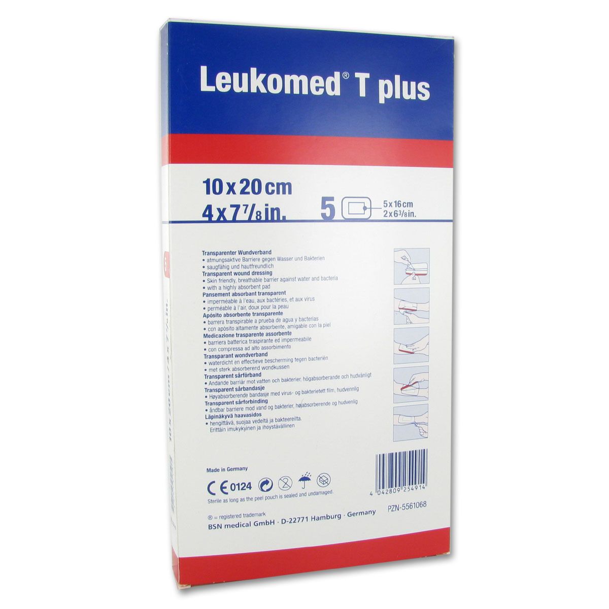 Leukomed T plus Pansement Stérile 10 x 20 cm Bandage(S) 5 pc(s)