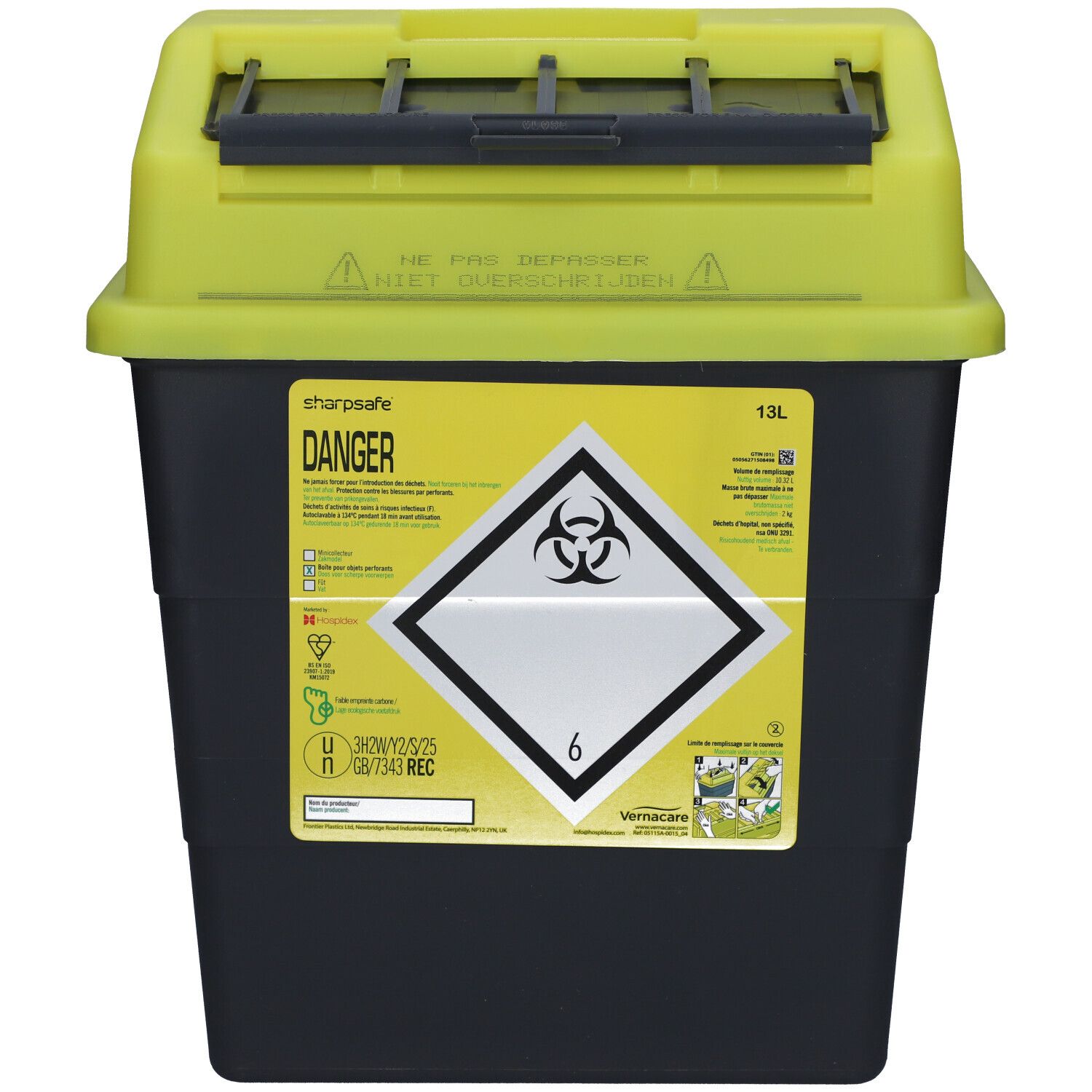 Sharpsafe récipient Aiguilles 1 pc(s) Réservoir