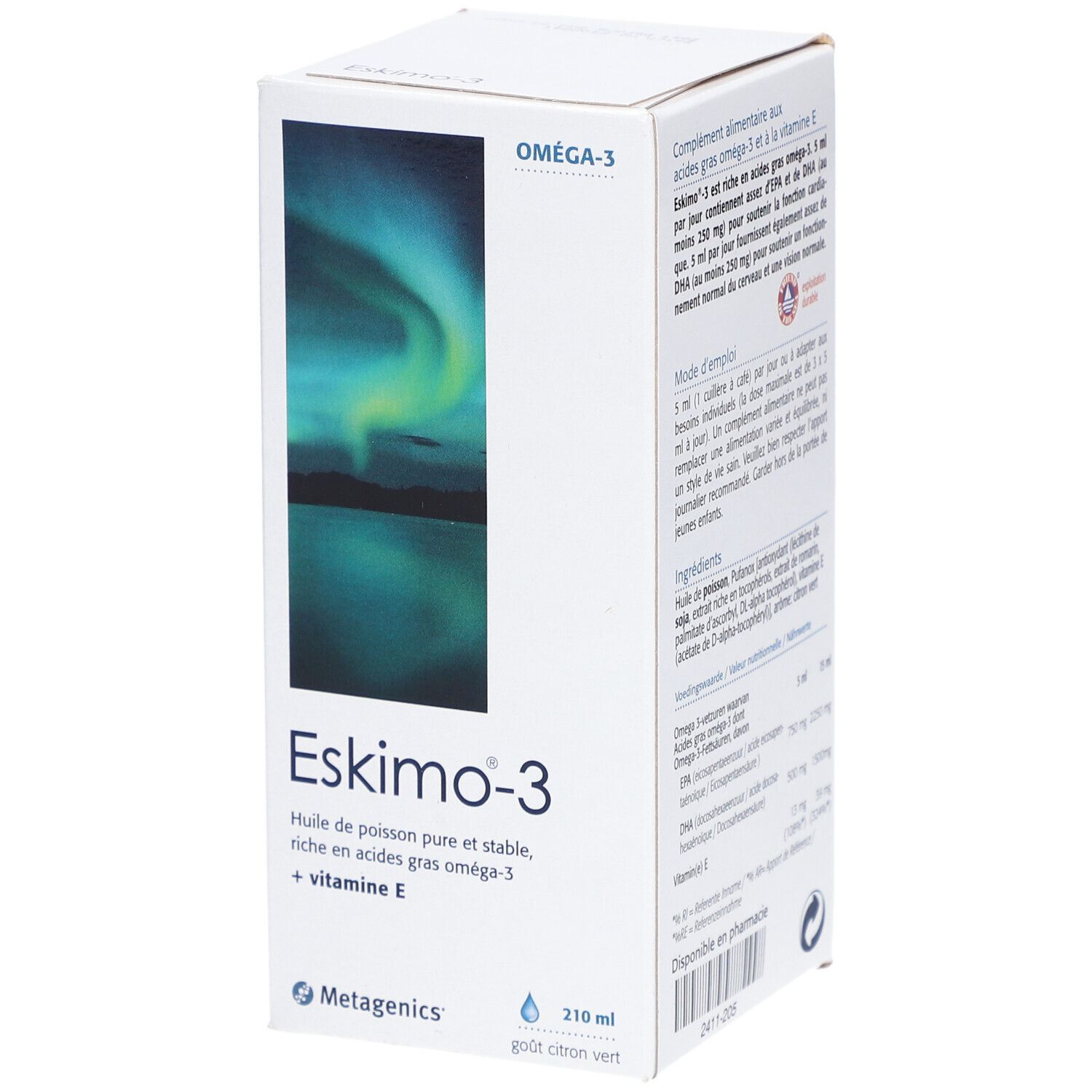 Eskimo-3 Goût Limon Solution(S) 210 ml