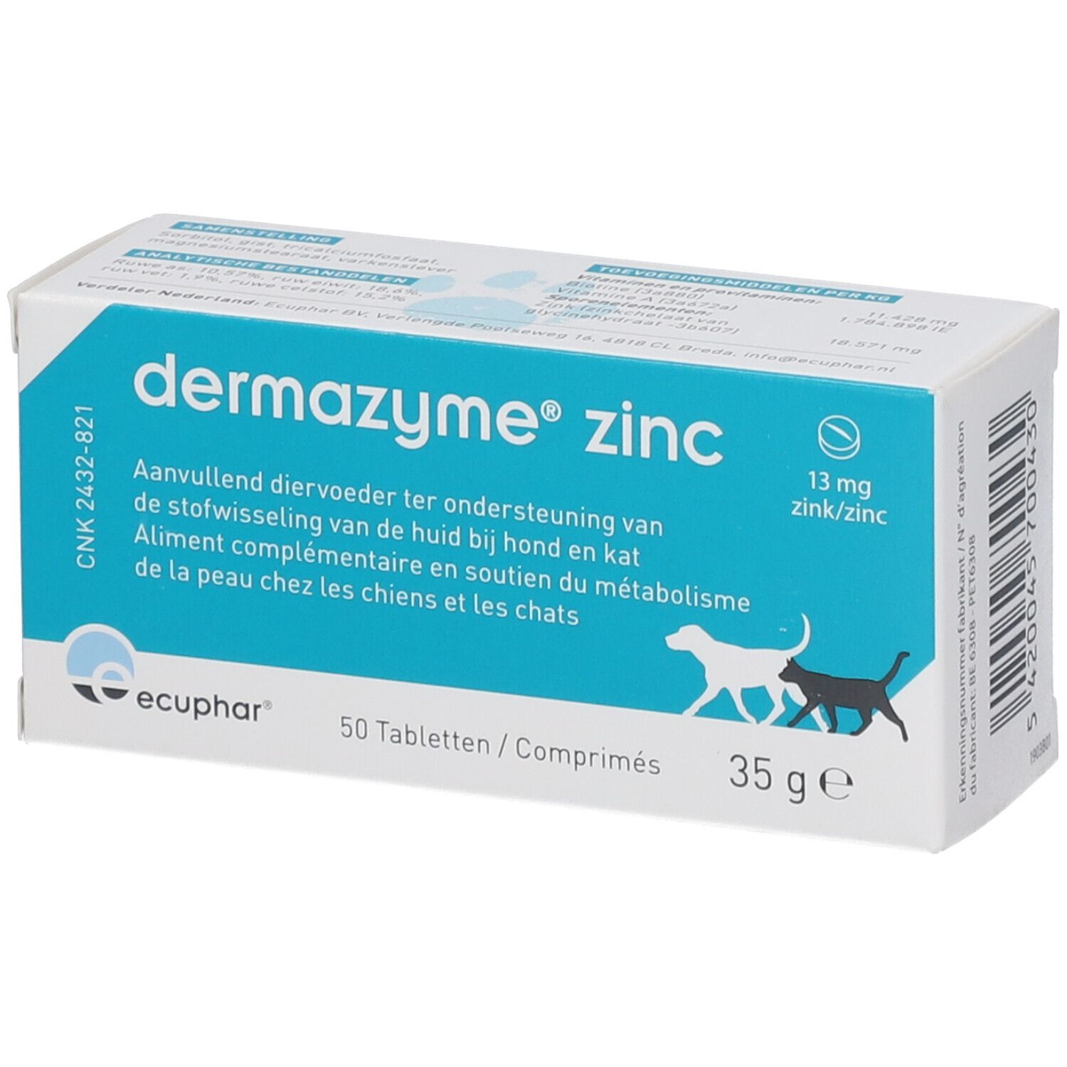 Dermazyme® Zinc Chien et Chat 50 pc(s) Comprimé(S)
