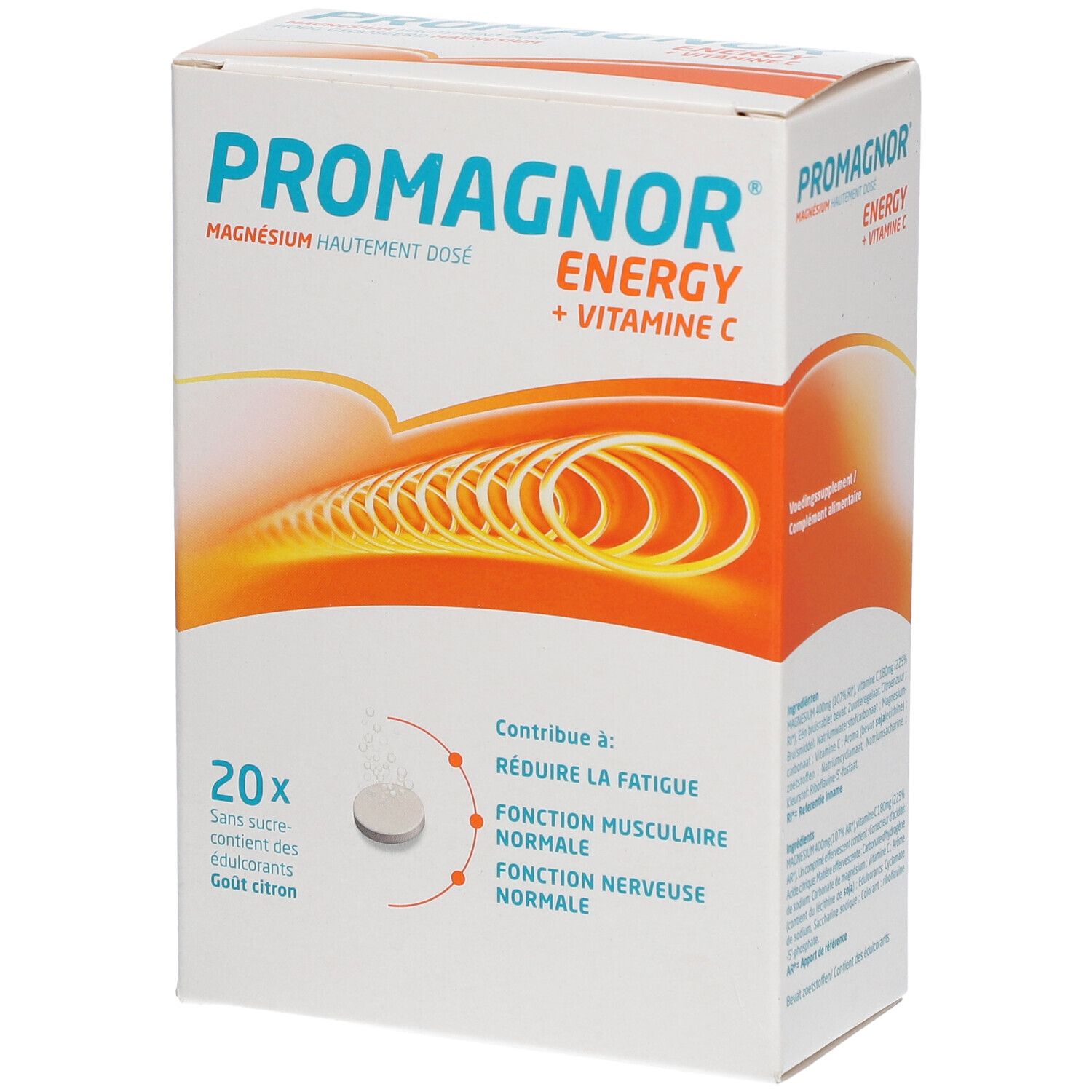 Promagnor Energy + Vitamine C 20 pc(s) Comprimés Effervescents