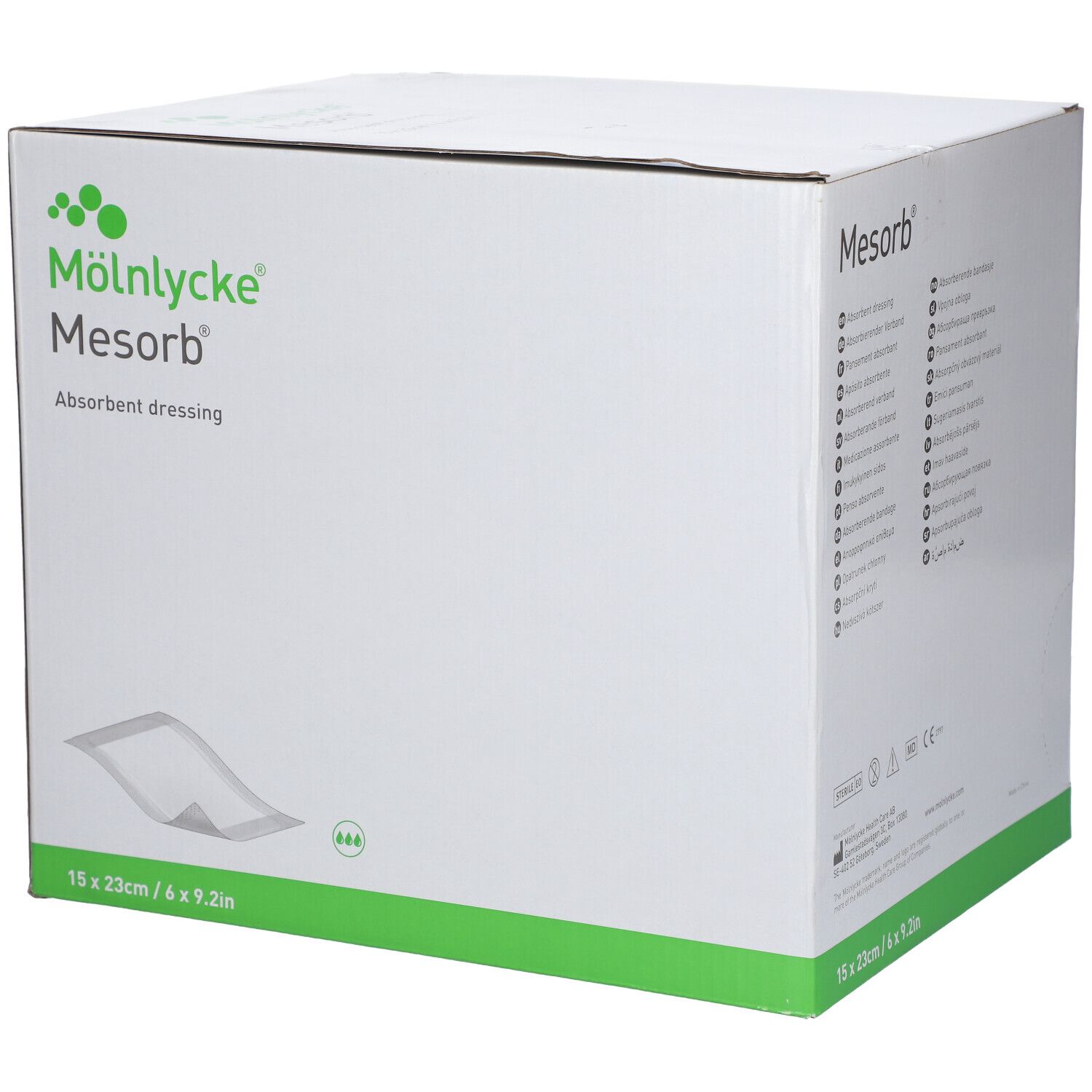Mesorb Pansement absorbant stérile 15 x 23 cm Compresses 50 pc(s)