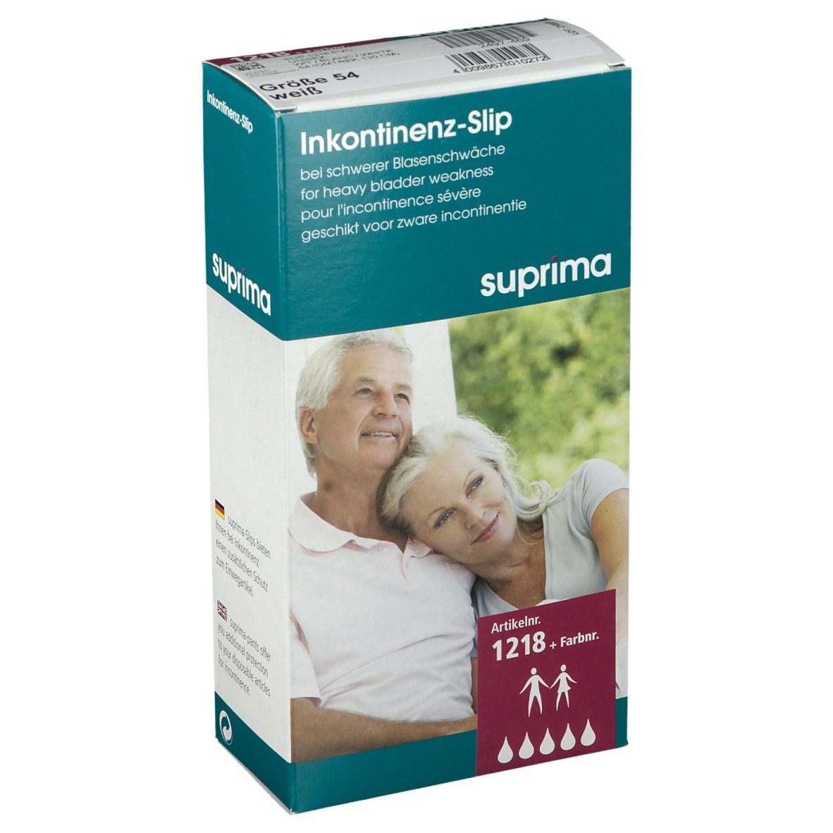 Bota Suprima 1218 Slip PVC Unisex Blanc Taille 54 Culotte D'Incontinence 1 pc(s)