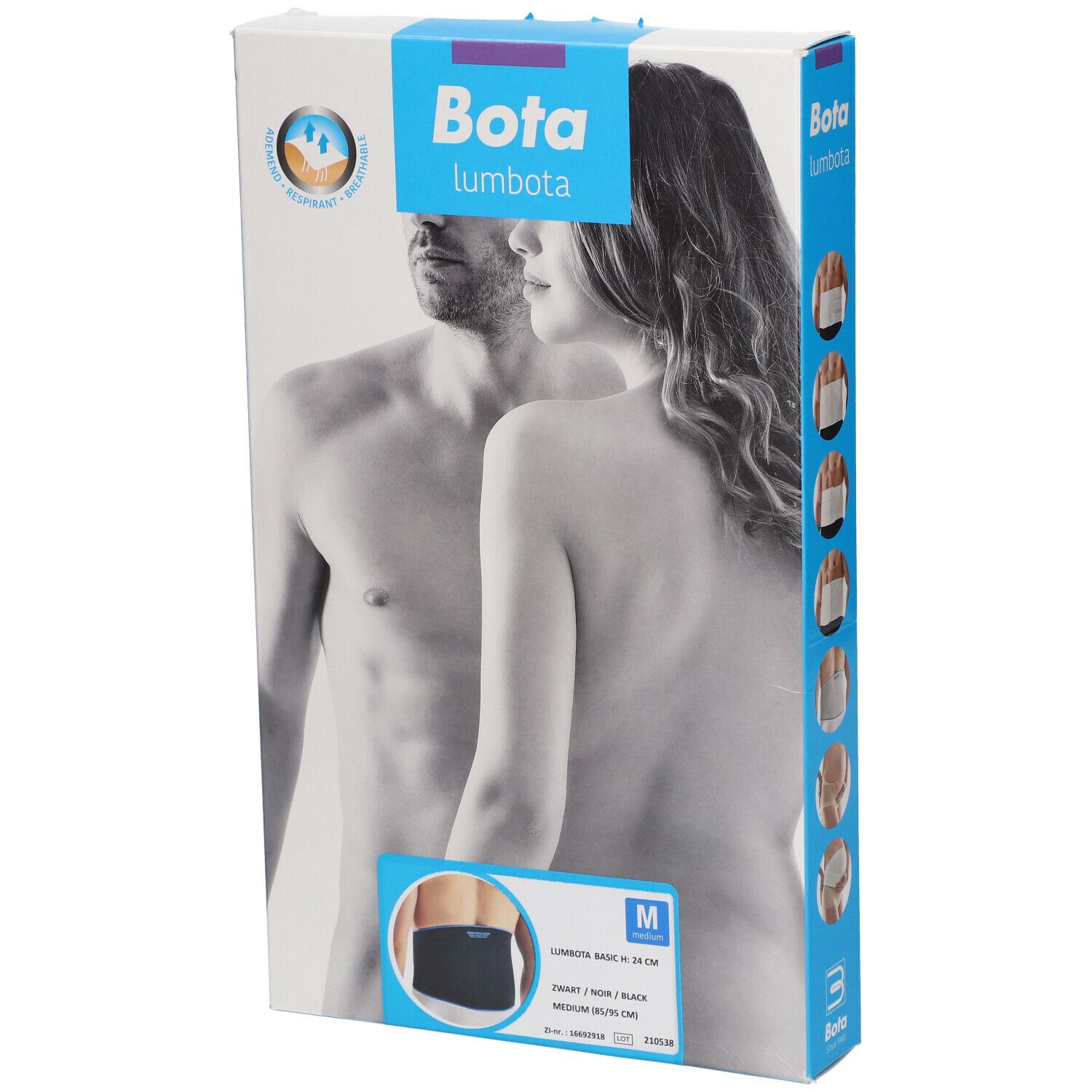 Bota Lumbota Basic Noir H: 24 cm Taille M Bandage(S) 1 pc(s)