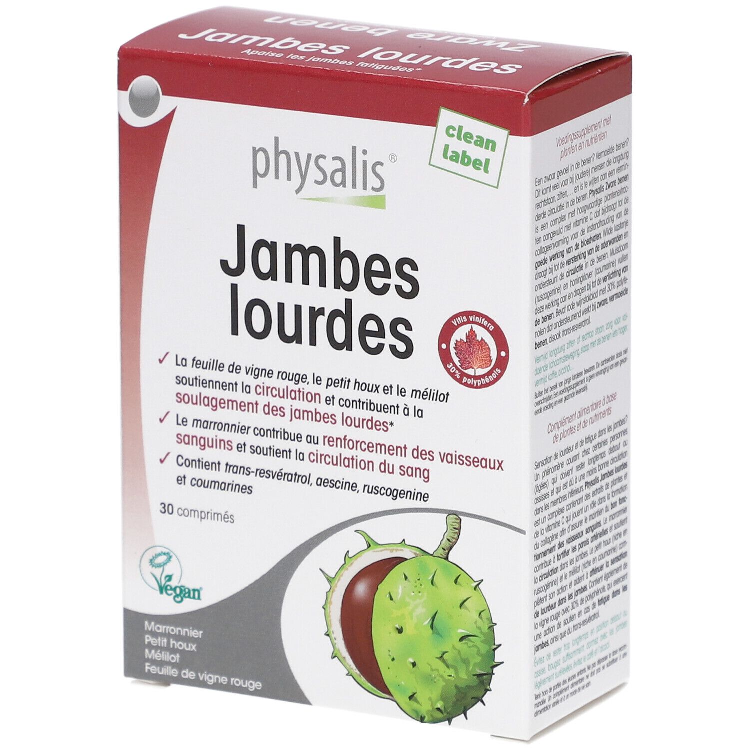 physalis Jambes lourdes 30 pc(s) Comprimé(S)