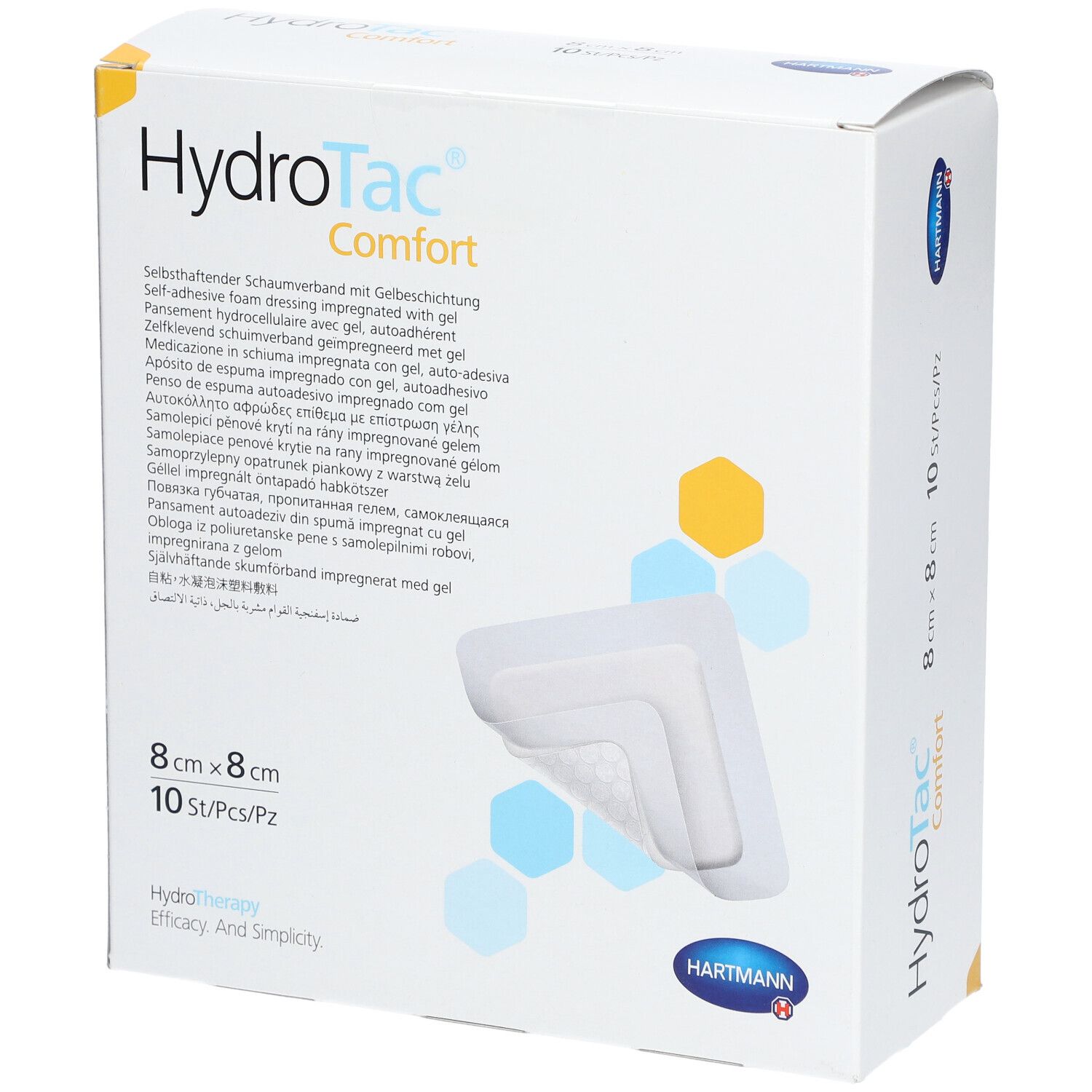 Hartmann Hydrotac Schuimverband 8X8cm Serviette Hygienique 10 Pc(S) - Image 1
