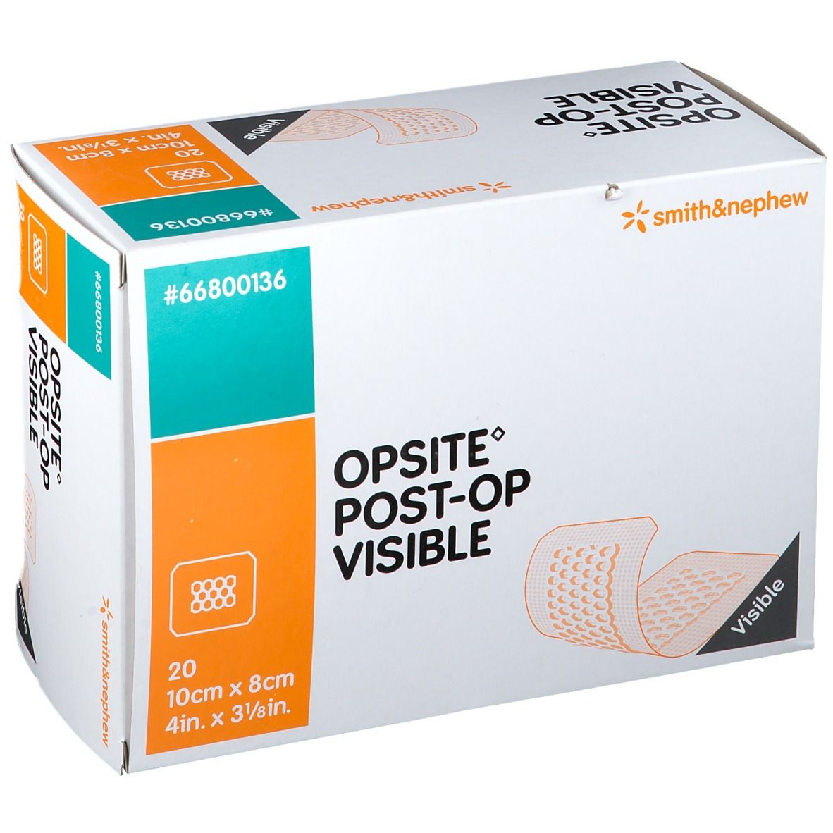 Opsite Post Op Visible 10 x 8 cm 66800136 Pansement(S) 20 pc(s)