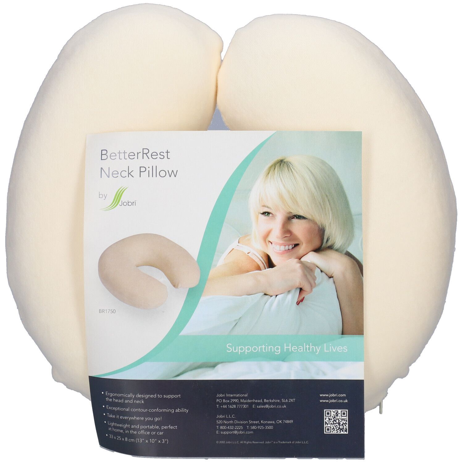 Jobri Betterneck Oreiller de Cou Blanc Universel 1 pc(s) Bandage(S)