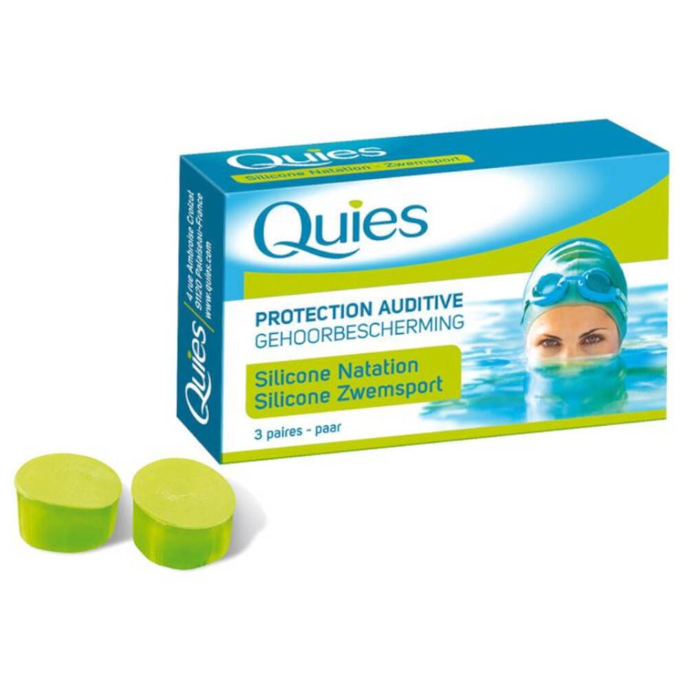 Quies Protection Auditive Natation Maxi Silicone 3 pc(s) Bouchons D'Oreille