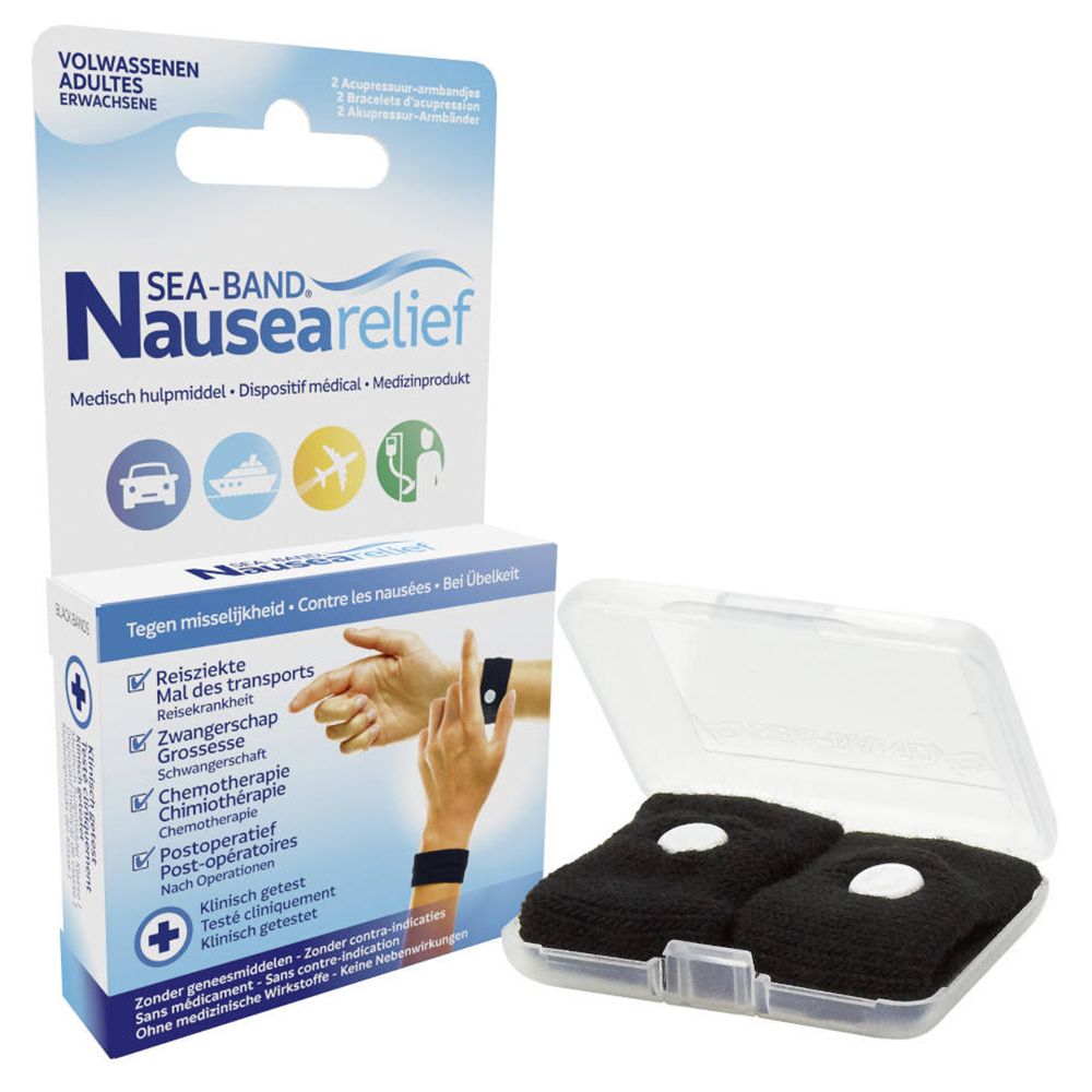 Sea Band Bande Poignet Noire 2 pc(s) Bandage(S)