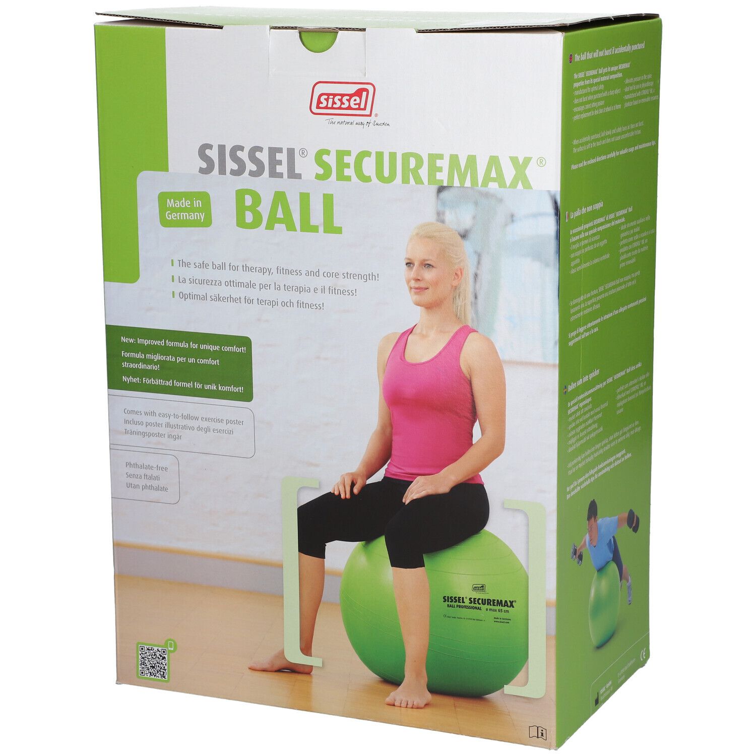 Sissel® Securemax Ball Ballon de Gymnastique Gris 65 cm 1 pc(s) Accessoire(S)