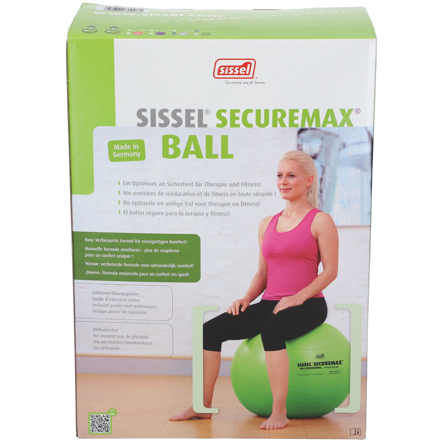 Sissel Securemax Ball Ballon de Gymnastique Gris 75 cm 1 pc(s) Balon