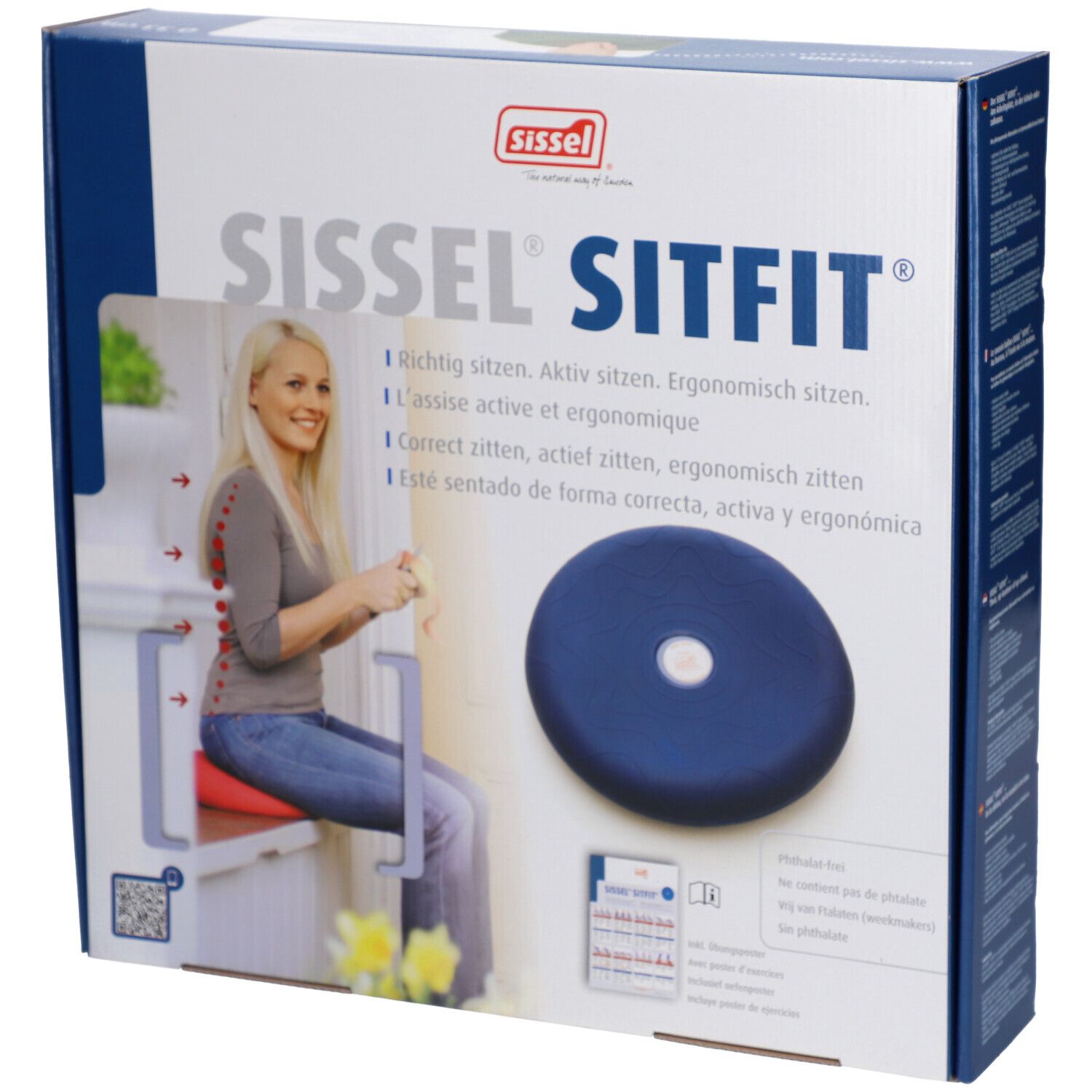 Sissel Sitfit Coussin Ballon Diamètre 33cm Bleu Oreiller 1 pc(s)