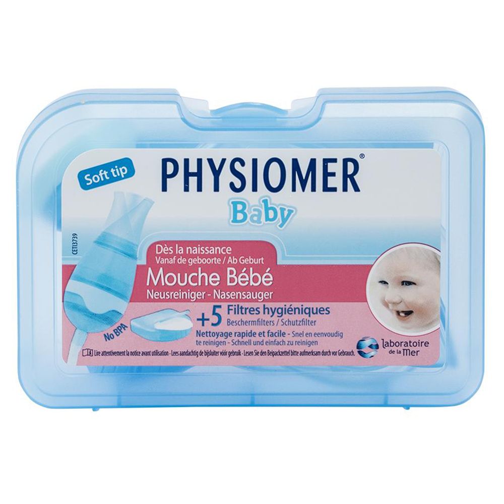 Physiomer Mouche Bébé + 5 Filtres protecteurs 1 pc(s) Douche Nasale