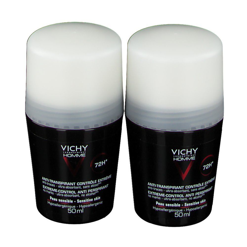 Vichy Homme Deodorant Anti-Transpiratie 72h Duo Rouleau 2x50 ml