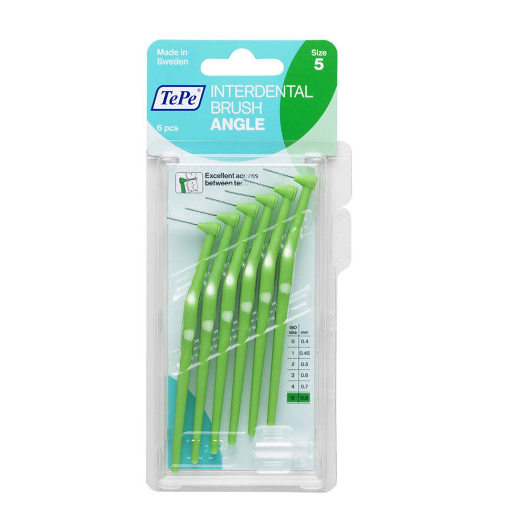 TePe Angle Brosses interdentaires 0,8 - 1,6 mm vert 6 pc(s) Brosse(S) À Dents