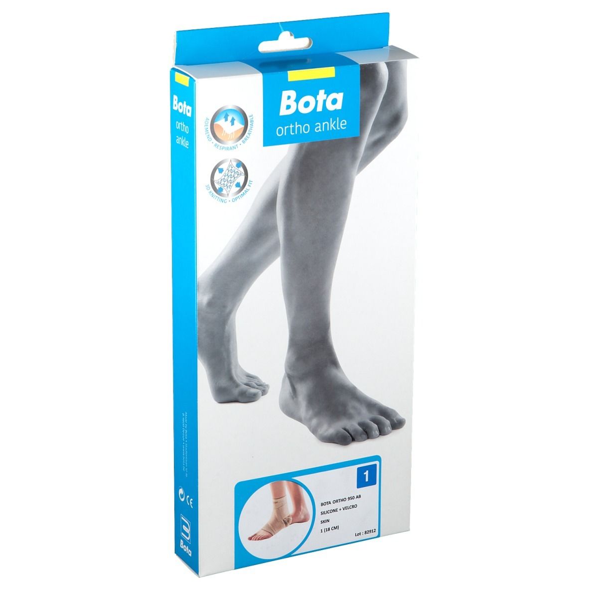 Bota Ortho AB 950 + Velcro Silicone Skin Taille 1 Bandage(S) pc(s)