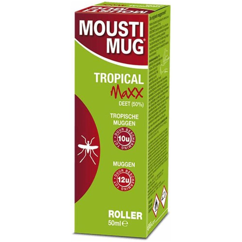 Moustimug Tropical Maxx Roller 50% DEET 50 ml Rouleau