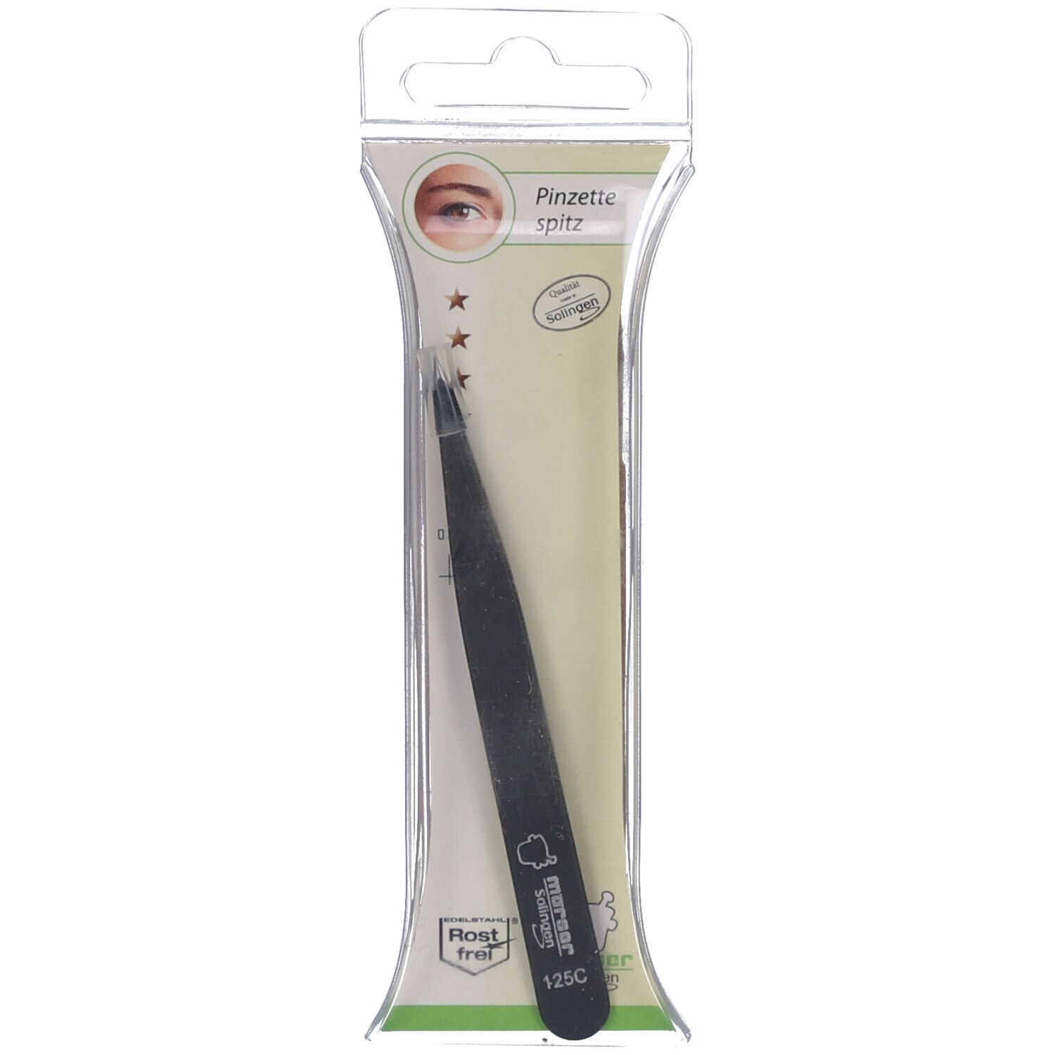 Mörser Pince à épiler Topinox Pointue Noire N125C 1 pc(s) Pinces À Épiler