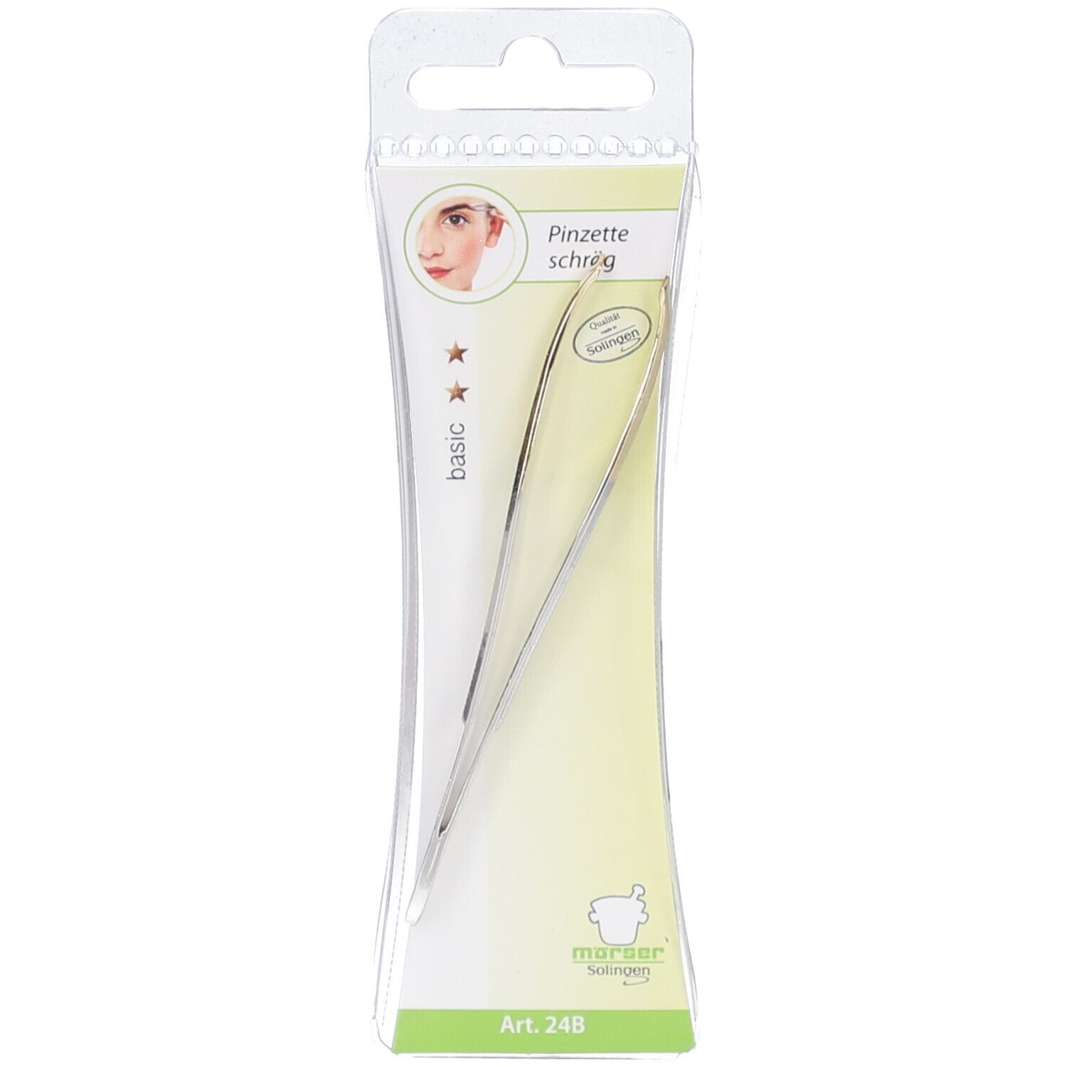 Mörser Pince à épiler Doré Point courbé 9 cm 1 pc(s) Pinces À Épiler