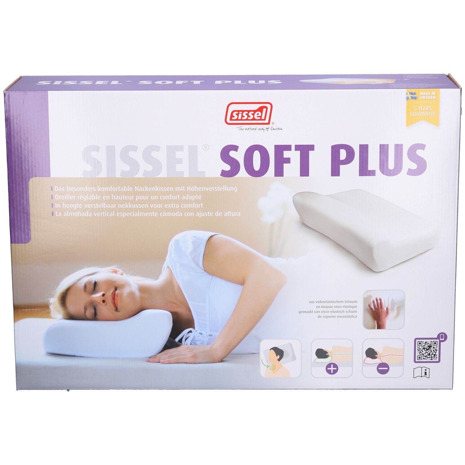 Sissel Soft Plus Oreiller + Housse Ivoire 1 pc(s) Oreiller