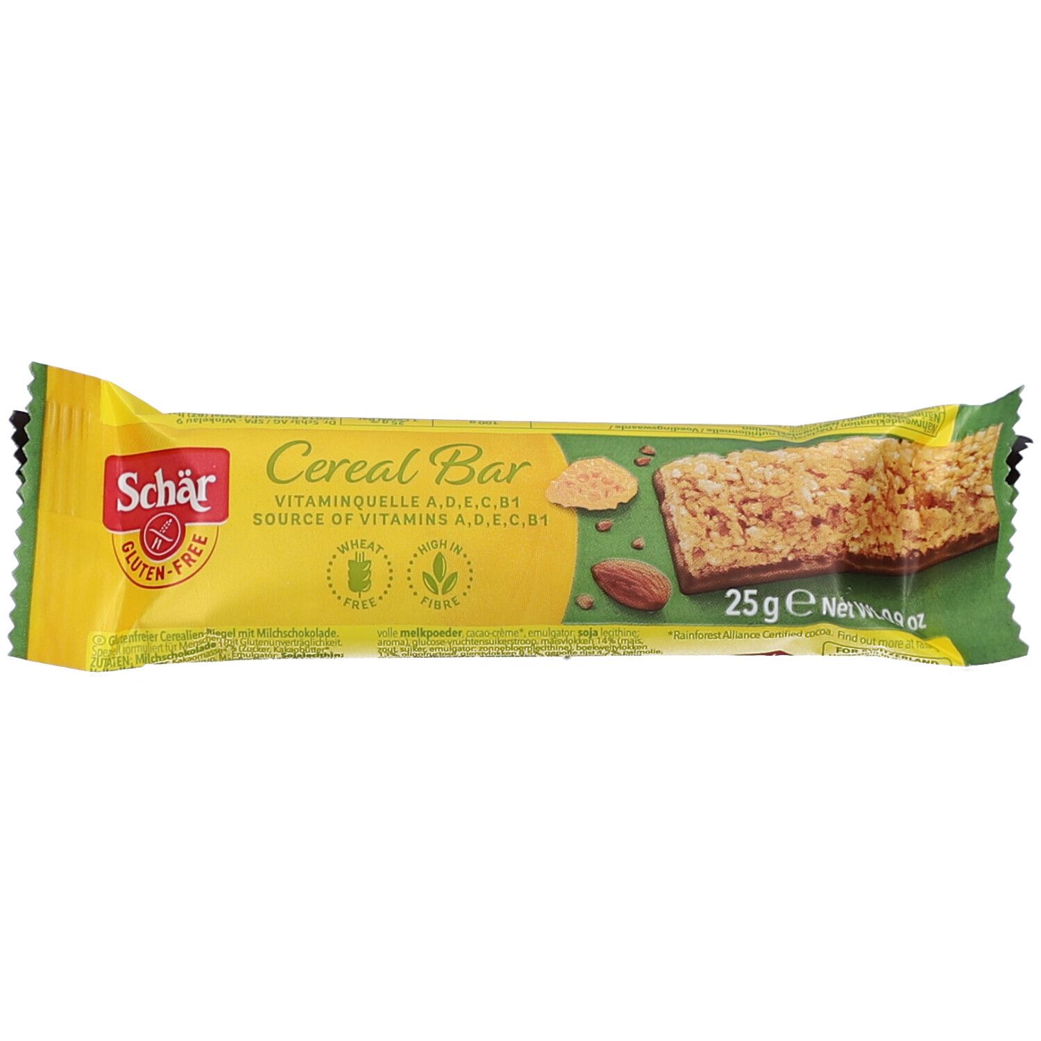 Schär Cereal Chocolat Au Lait Barre 25 g Barre