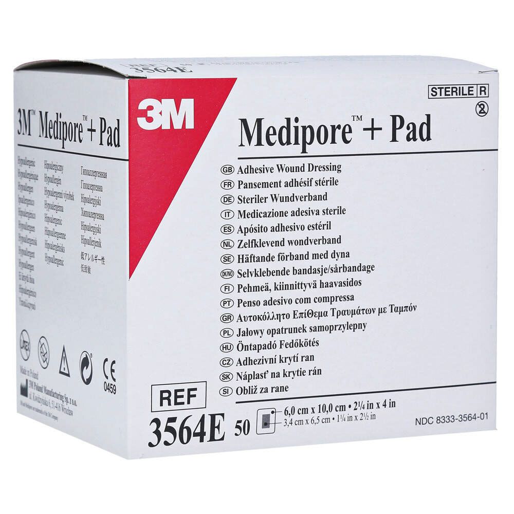 3M Medipore +Pad 6 cm x 10 cm 50 pc(s) Pansement(S)