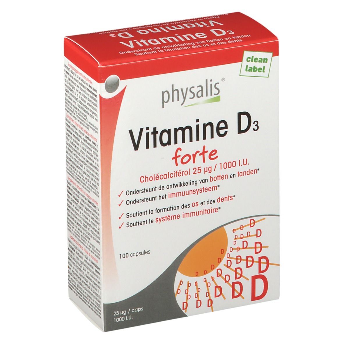 Physalis Physalis® Vitamine D3 Forte Capsule(S) 100 Pc(S) Enfants