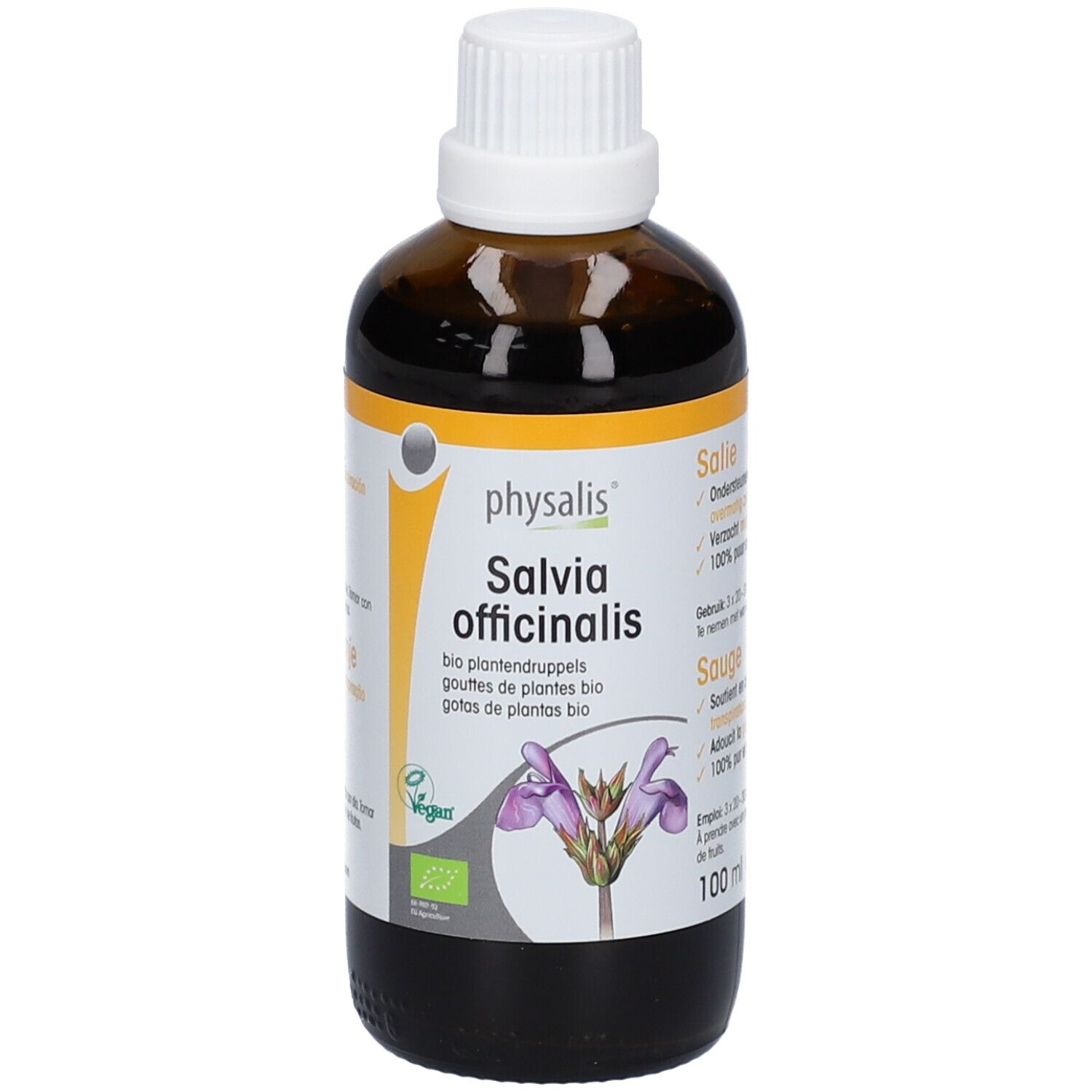 Physalis Physalis® Salvia Officinalis Gouttes De Plantes Bio Solution(S) 100 Ml Enfants