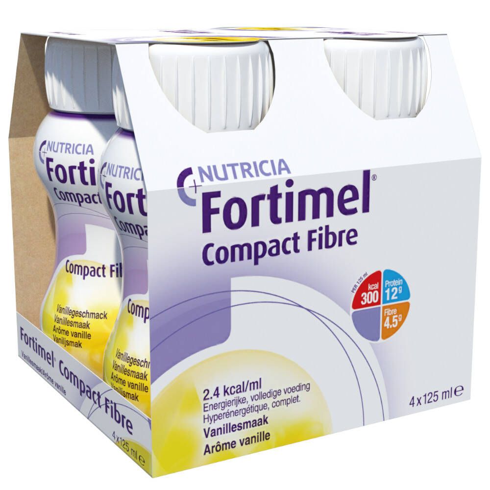Fortimel® Compact Fibre Vanille 4x125 ml solution(s) buvable(s)