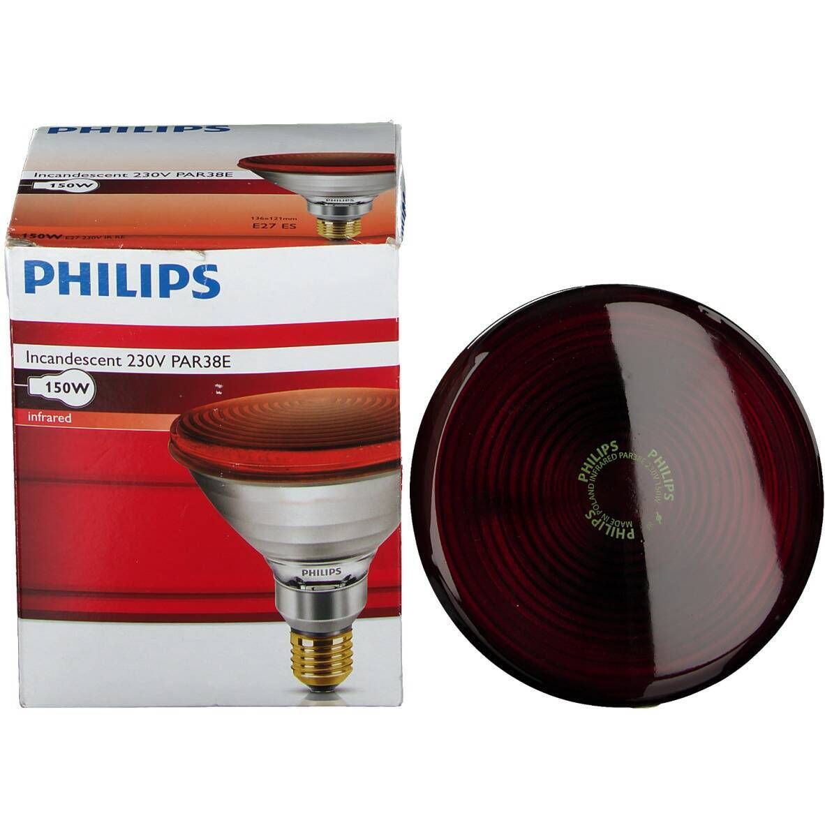 PHILIPS Incandescent lampe infrarouge 230V/150W PAR38E E27 ES 136 x 121 mm 1 pc(s) Lampe