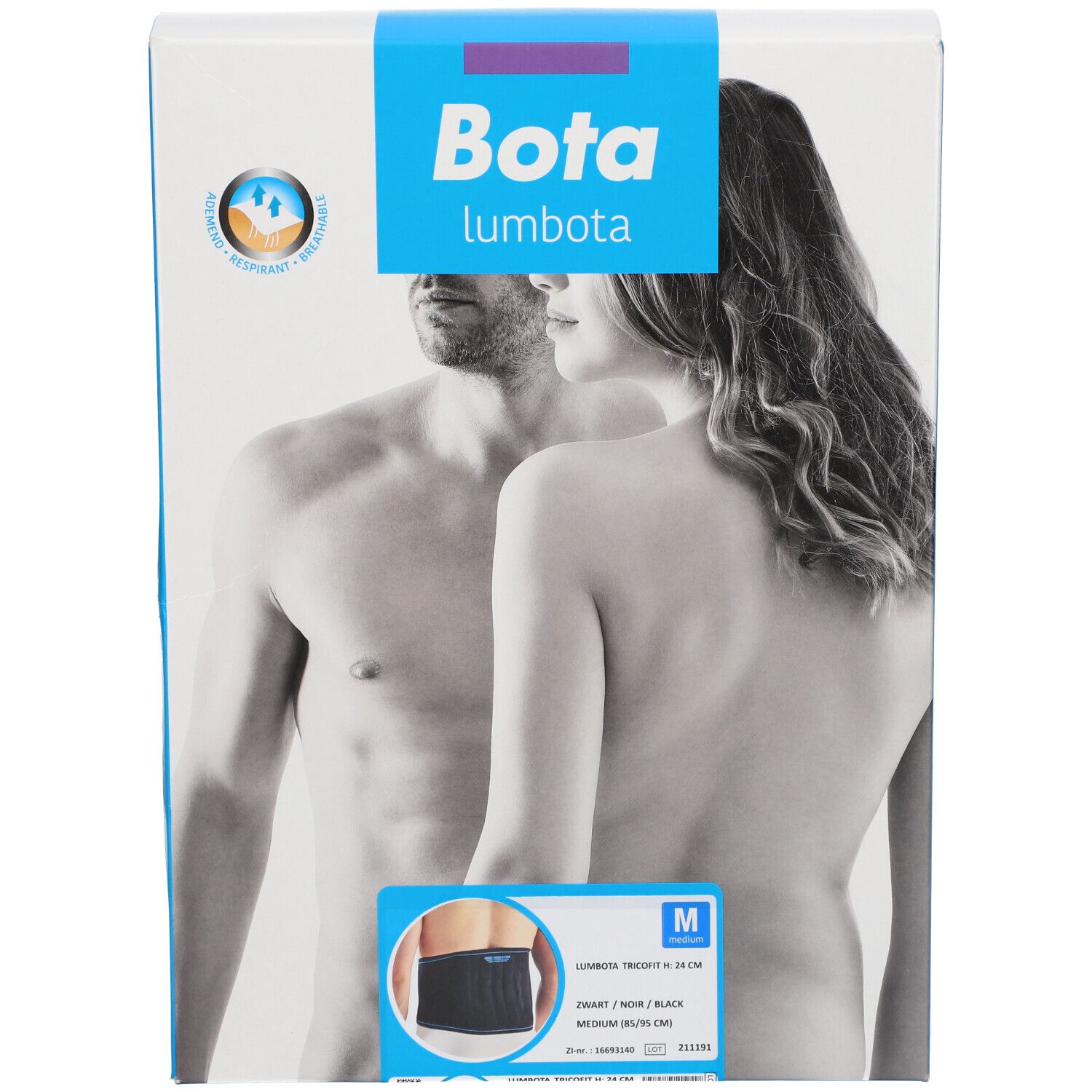 Bota Lumbota Tricofit Noir H: 24 cm Taille M Support 1 pc(s)