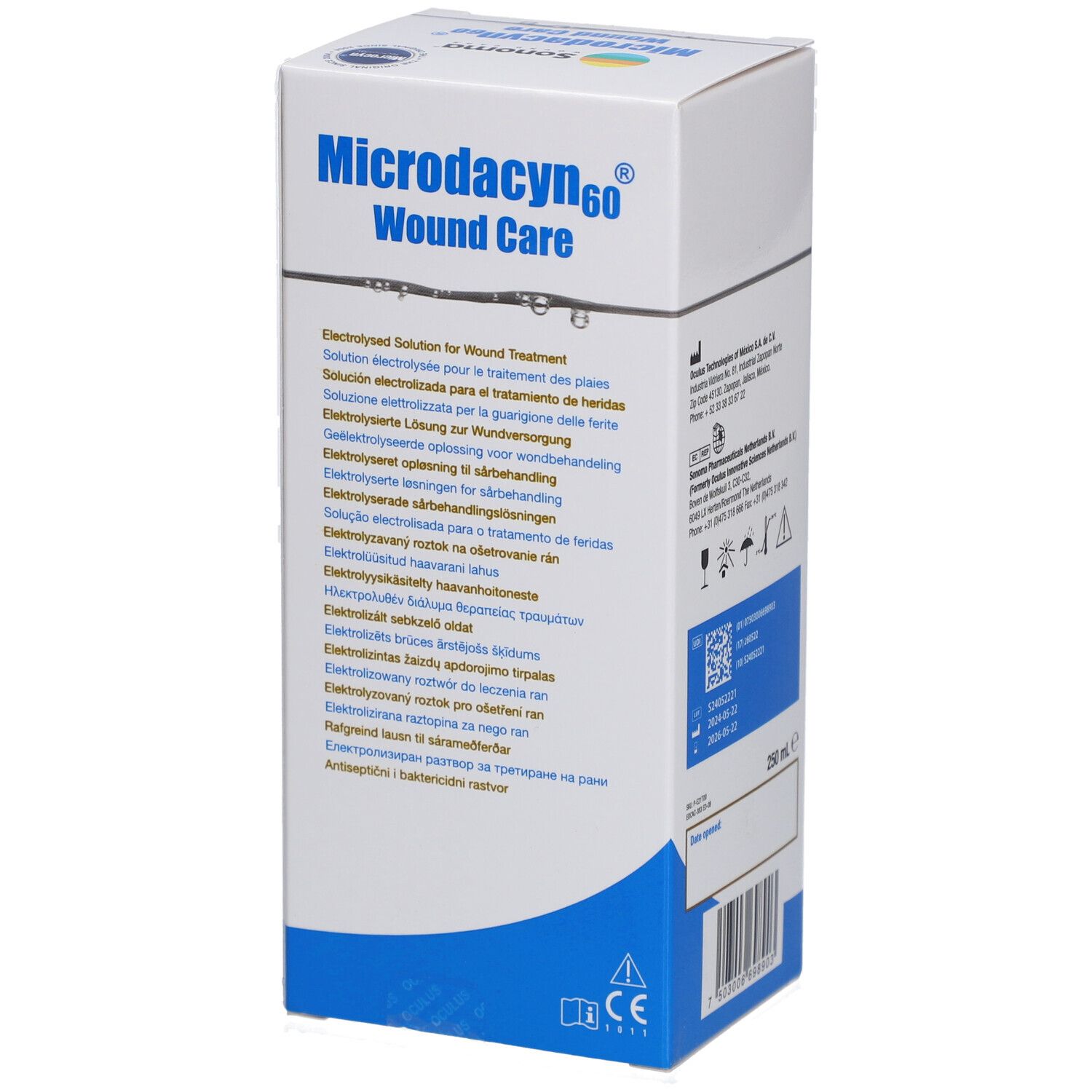 Hospithera Microdacyn60® Wound Care Solution(S) 250 Ml