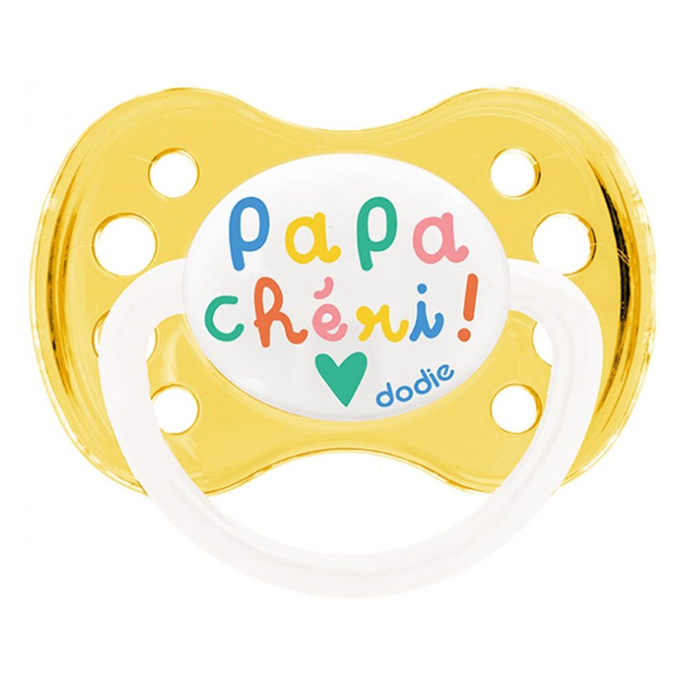 Dodie Sucette Anatomique Silicone 6Mois+ Maman Papa Chéri A15 Sucette(S) 1 pc(s)