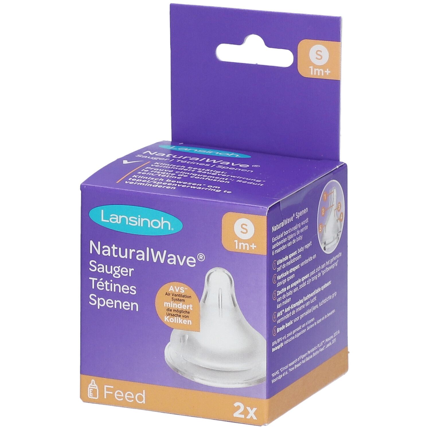 Lansinoh Tetine Natural Wave Slow 2 pc(s) Tétine(S)