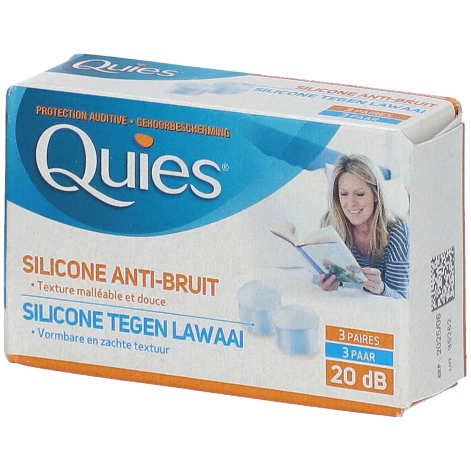 Quies Protection auditive en silicone Anti-bruit 1 pc(s) Bouchons D'Oreille