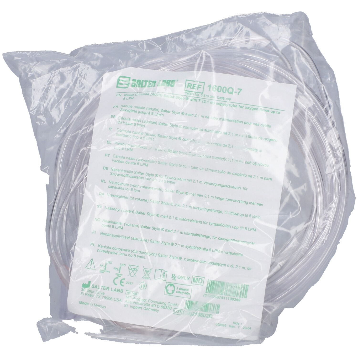 SALTER LABS 1600Q-7 Canule nasale avec tube 1 pc(s) Canule